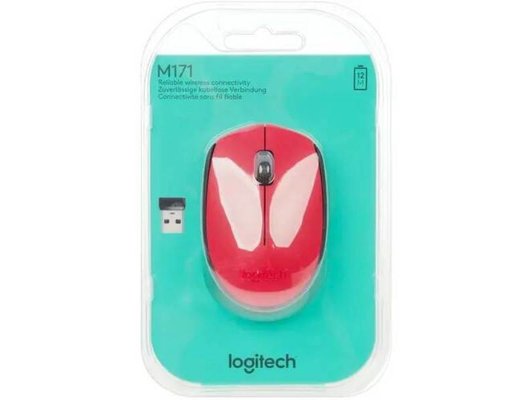 Мышь беспроводная Logitech M171 Red-Black